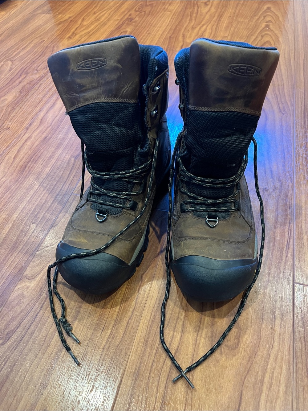 KEEN Brown and Black Men's Waterproof Hiking Boots